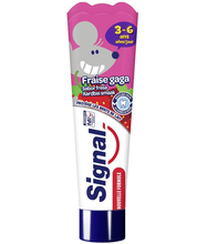 Charger l&#39;image dans la galerie, Tube de dentifrice Signal pour enfants, goût fraise, spécial dents de lait, 3-6 ans, protection contre les caries.