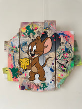 Cargar imagen en el visor de la galería, Original artwork of Jerry from Tom and Jerry, created on wooden palette boards in Pop Art style.