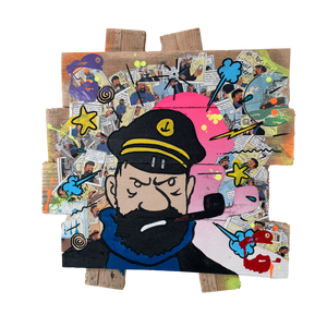 Tableau Pop Art Capitaine Haddock